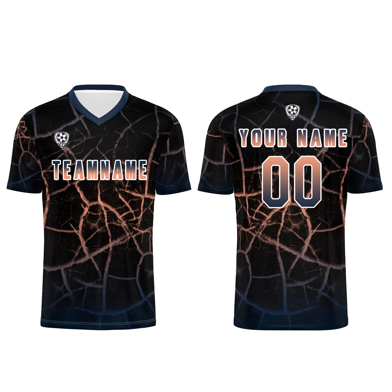 Custom Black Blue Jerseys for Men Women Personalized Soccer Uniforms for Adult and Kid enthsush