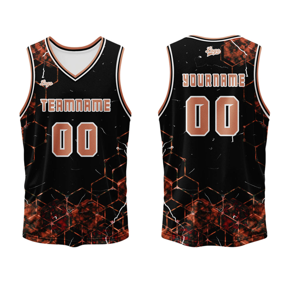 Custom Orange Basketball Jersey Uniform Suit Printed Your Logo Name Number enthsush