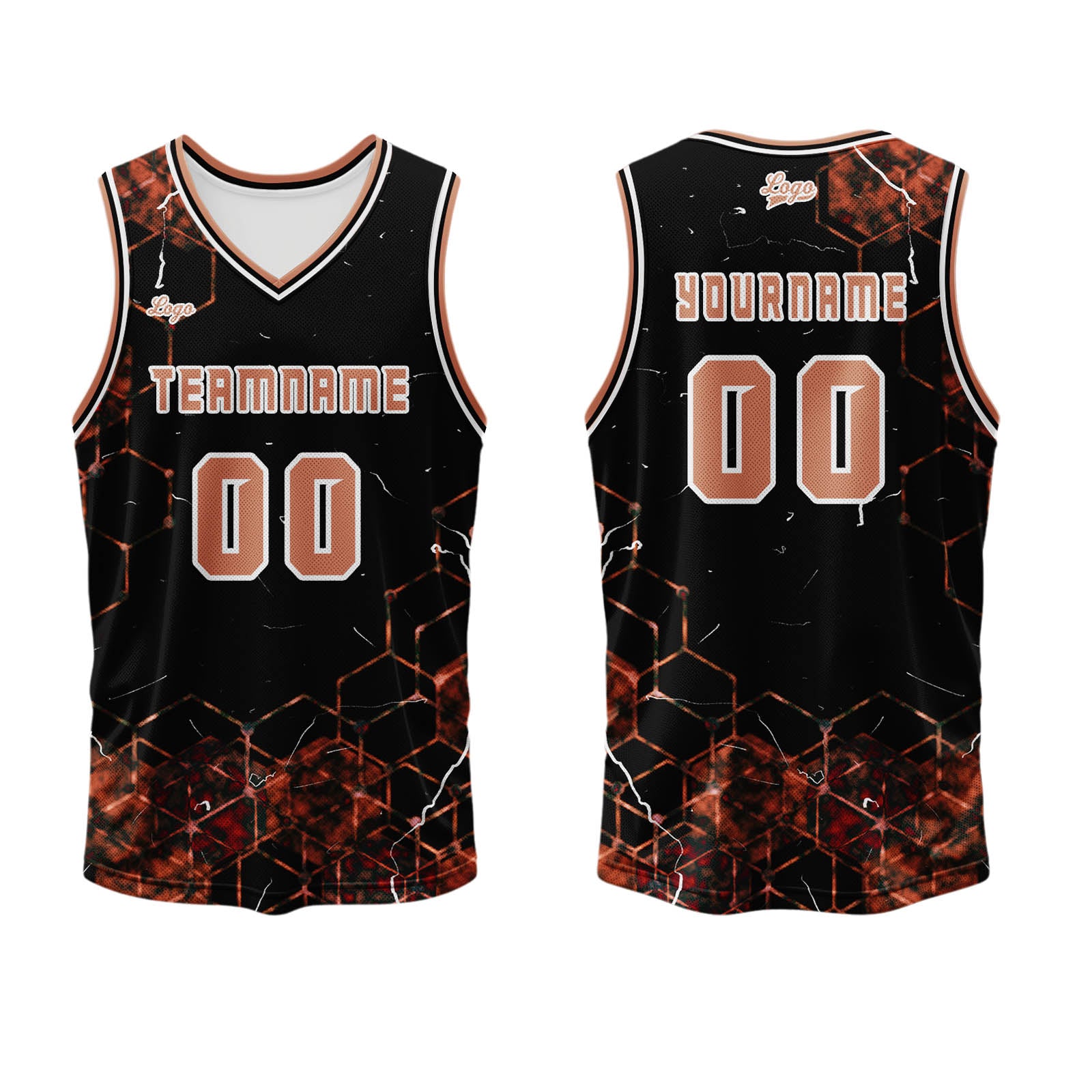 Custom Orange Basketball Jersey Uniform Suit Printed Your Logo Name Number enthsush
