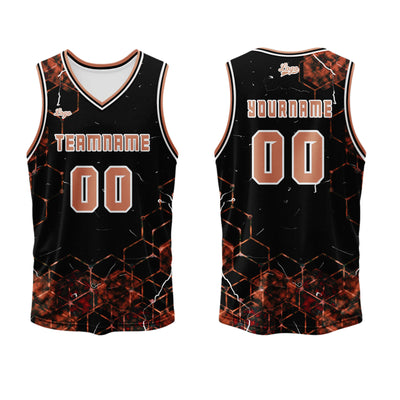 Custom Orange Basketball Jersey Uniform Suit Printed Your Logo Name Number enthsush