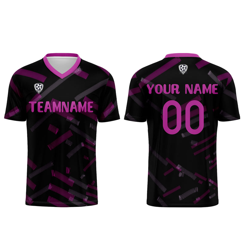 Custom Black Rose Red Jerseys for Men Women Personalized Soccer Uniforms for Adult and Kid