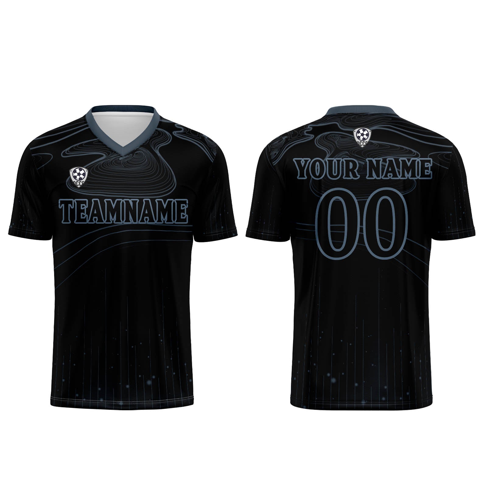 Custom Black Haze Blue Soccer Jerseys for Men Women Personalized Soccer Uniforms for Adult and Kid enthsush