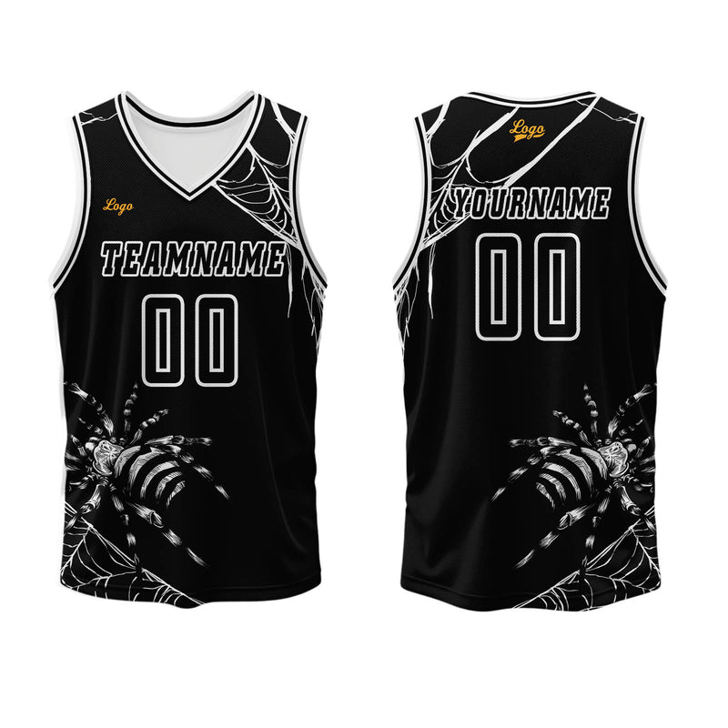 Custom Black Basketball Jersey Uniform Suit Printed Your Logo Name Number