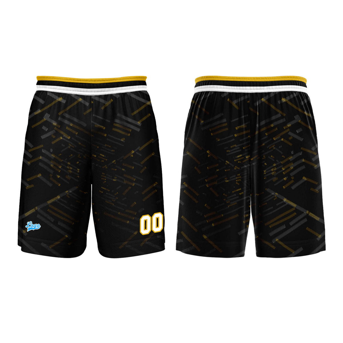 Custom Black Yellow Basketball Jersey Uniform Suit Printed Your Logo Name Number enthsush