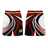 Custom Red Yellow Basketball Jersey Uniform Suit Printed Your Logo Name Number