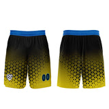 Custom Yellow Blue Jerseys for Men Women Personalized Soccer Uniforms for Adult and Kid