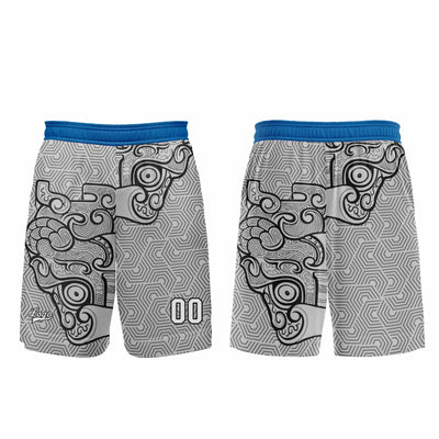 Custom Gray Blue Basketball Jersey Uniform Suit Printed Your Logo Name Number enthsush
