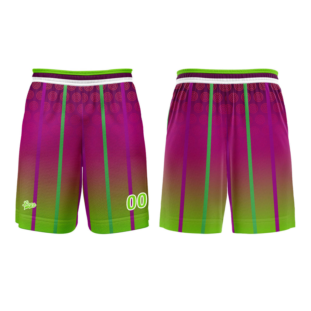 Custom Purple Green Basketball Jersey Uniform Suit Printed Your Logo Name Number enthsush