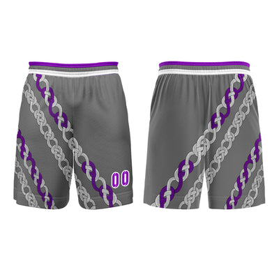 Custom Gray Violet Basketball Jersey Uniform Suit Printed Your Logo Name Number enthsush