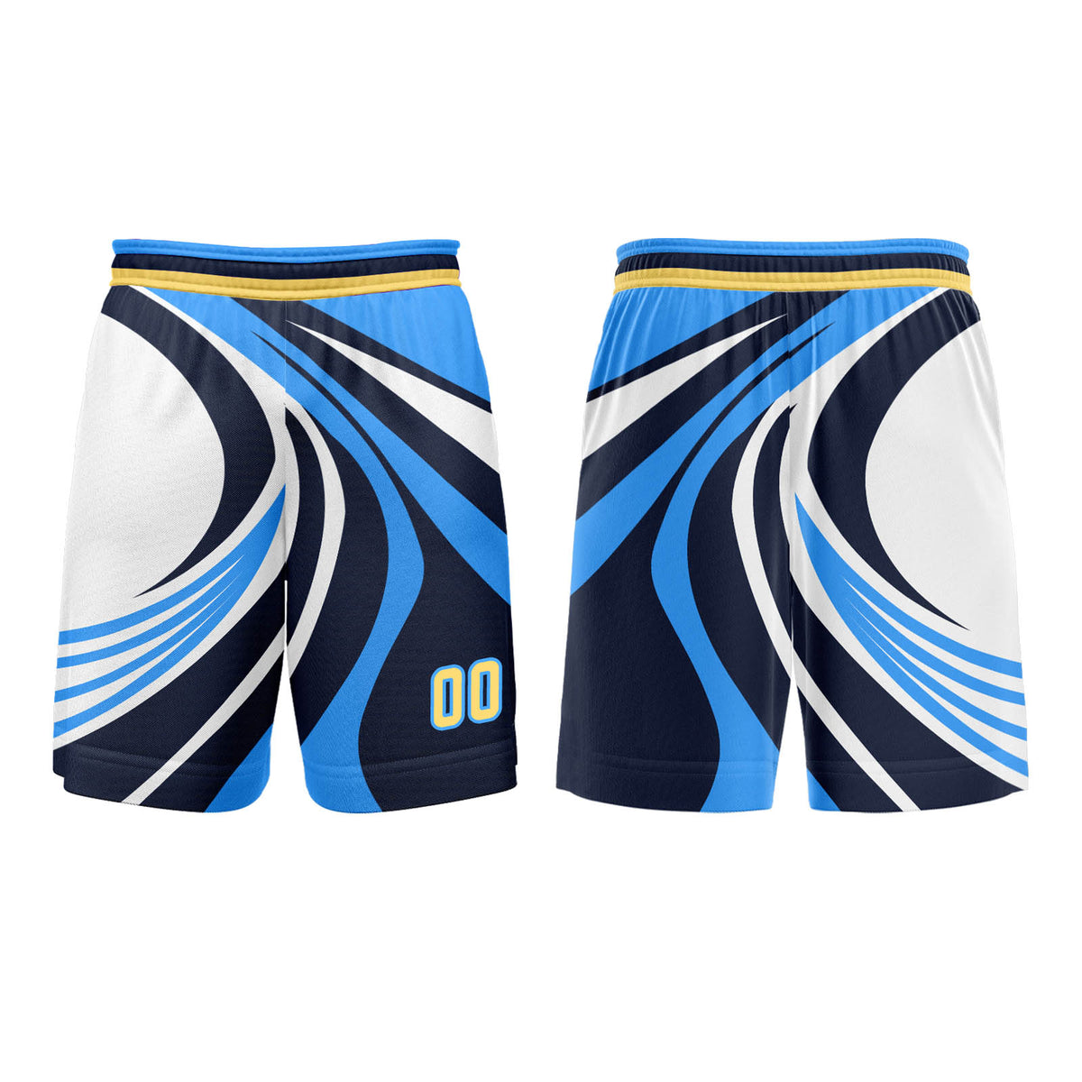 Custom Blue Yellow Basketball Jersey Uniform Suit Printed Your Logo Name Number enthsush