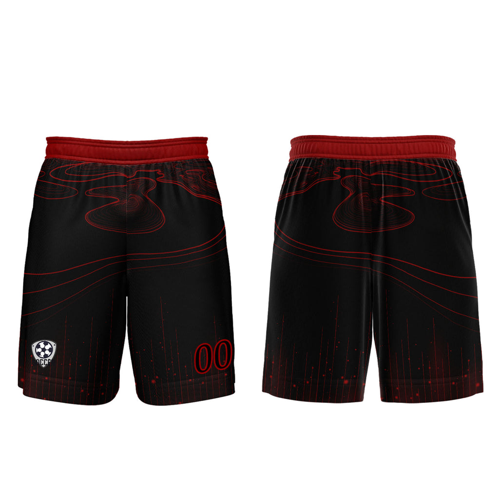 Custom Black Red Soccer Jerseys for Men Women Personalized Soccer Uniforms for Adult and Kid enthsush