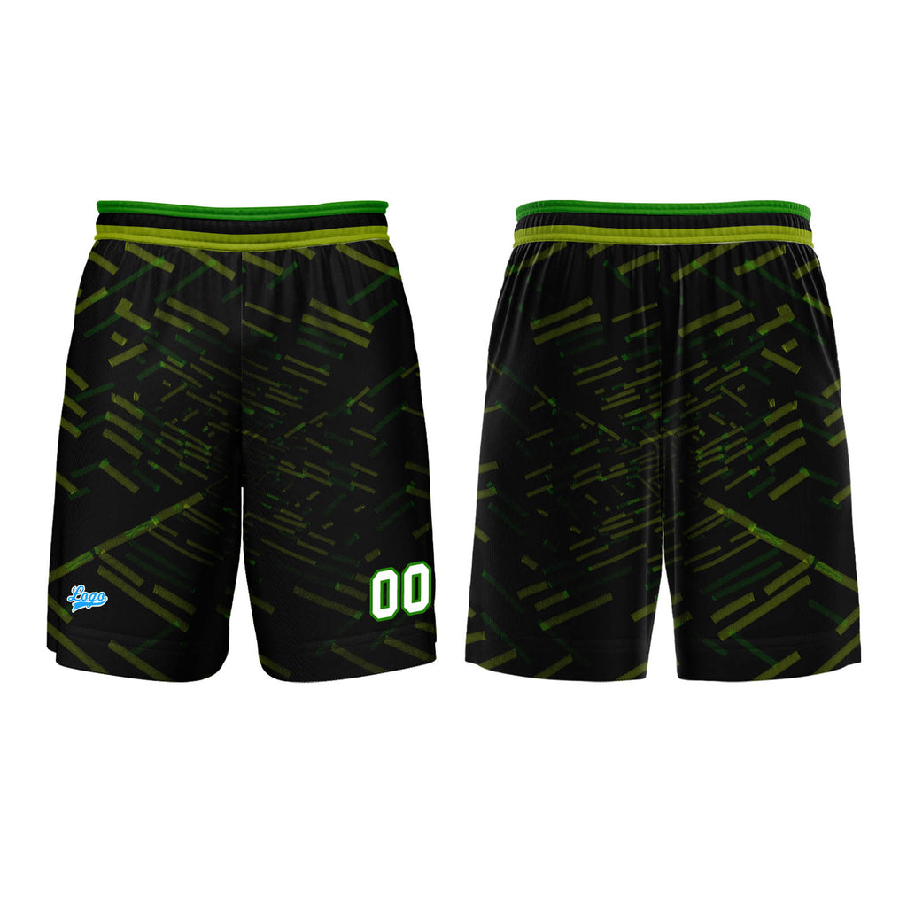 Custom Black Green Basketball Jersey Uniform Suit Printed Your Logo Name Number enthsush