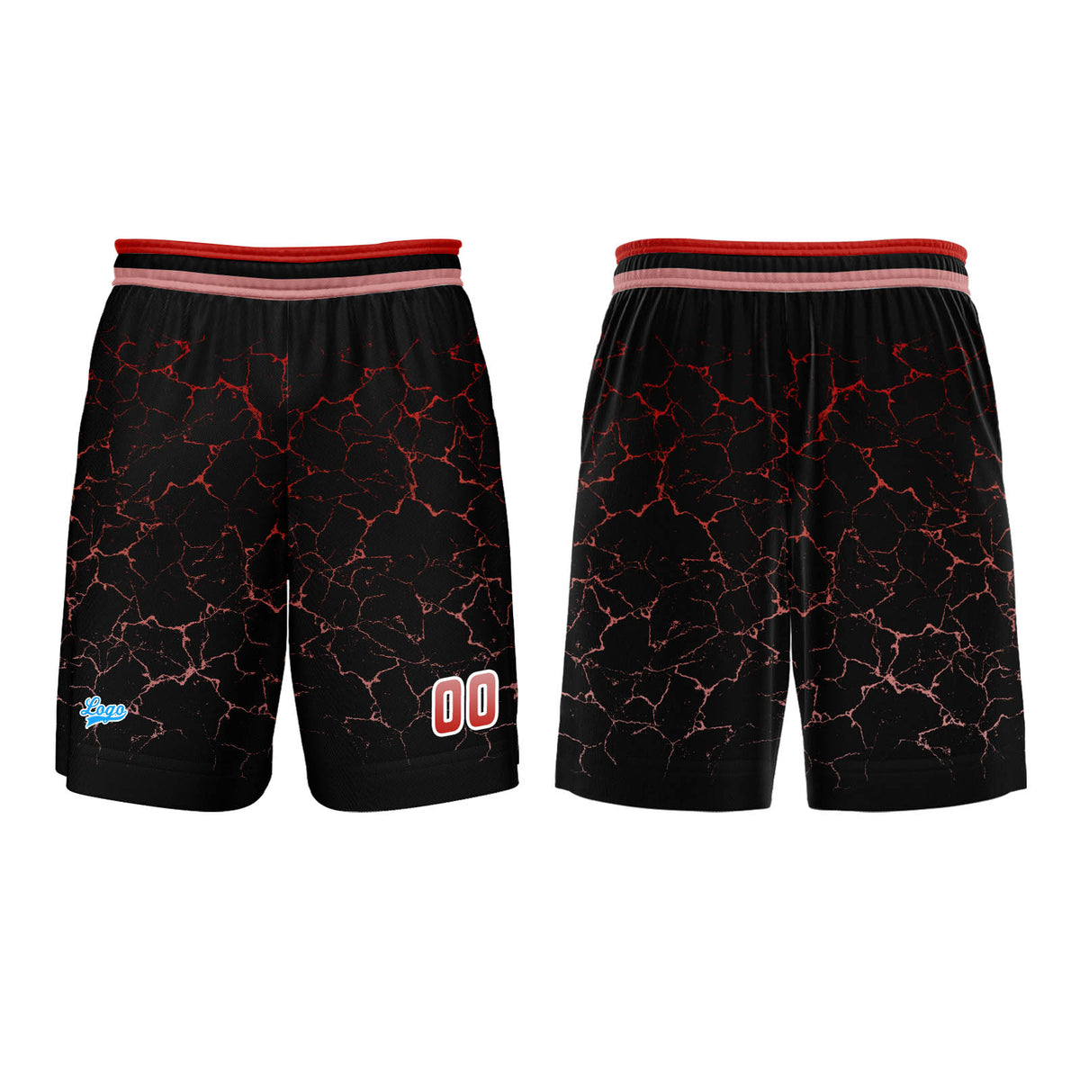 Custom Red Basketball Jersey Uniform Suit Printed Your Logo Name Number enthsush