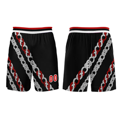 Custom Black Red Basketball Jersey Uniform Suit Printed Your Logo Name Number enthsush