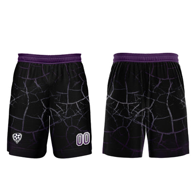 Custom Black Deep Purple Jerseys for Men Women Personalized Soccer Uniforms for Adult and Kid enthsush