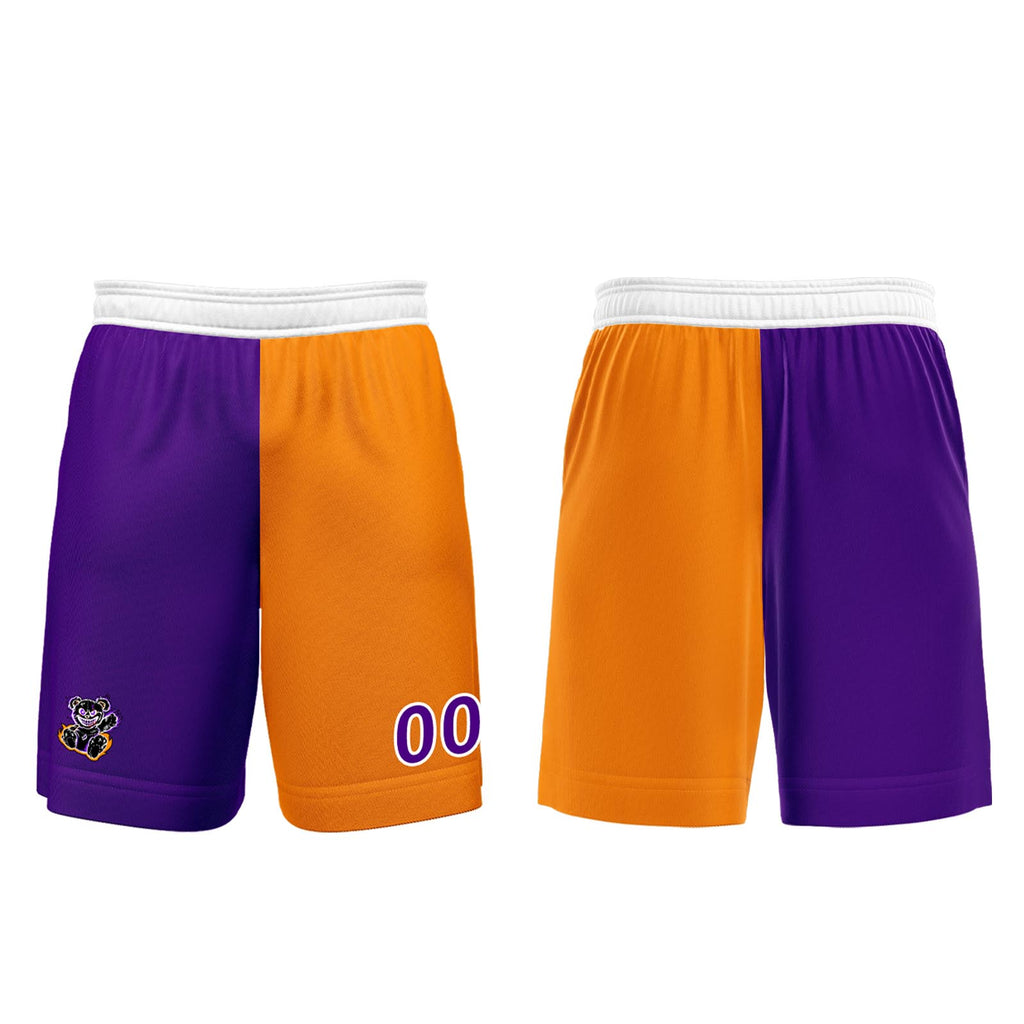 Custom Purple Orange Jerseys for Men Women Personalized Soccer Uniforms for Adult and Kid enthsush
