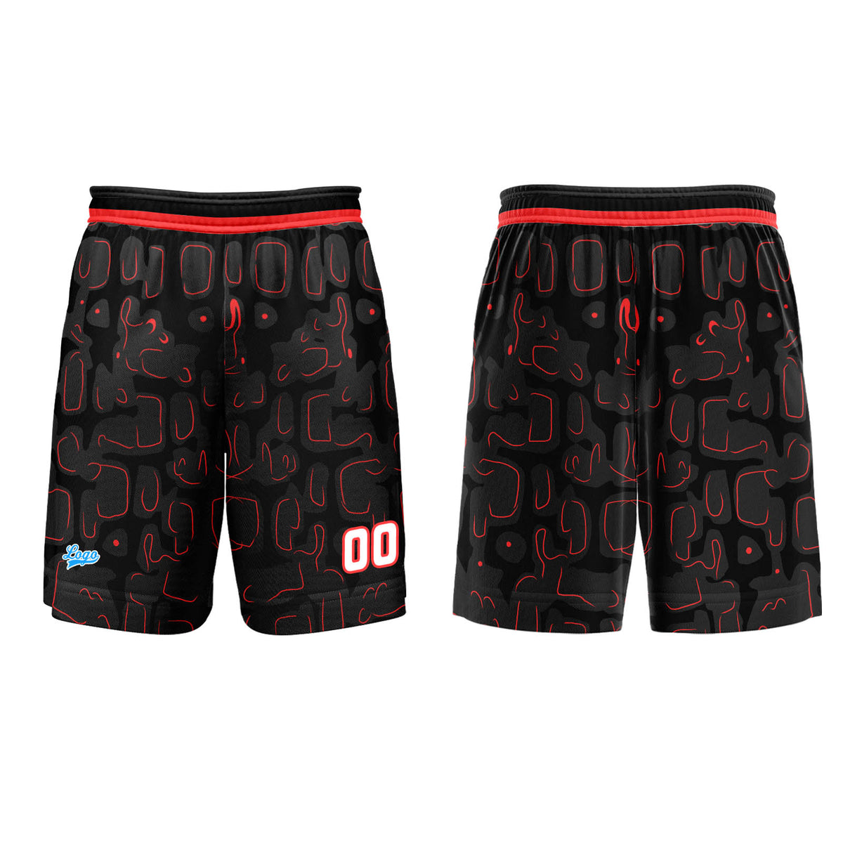 Custom Red Basketball Jersey Uniform Suit Printed Your Logo Name Number enthsush