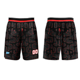 Custom Red Basketball Jersey Uniform Suit Printed Your Logo Name Number