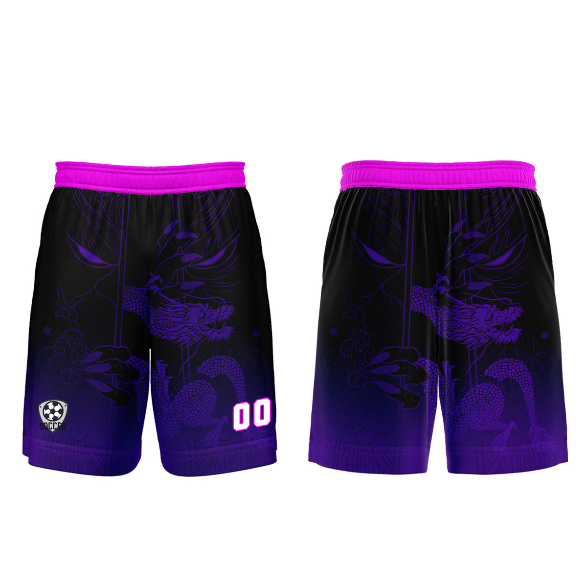 Custom Black Purple Jerseys for Men Women Personalized Soccer Uniforms for Adult and Kid enthsush