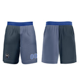 Custom Gray Blue Jerseys for Men Women Personalized Soccer Uniforms for Adult and Kid