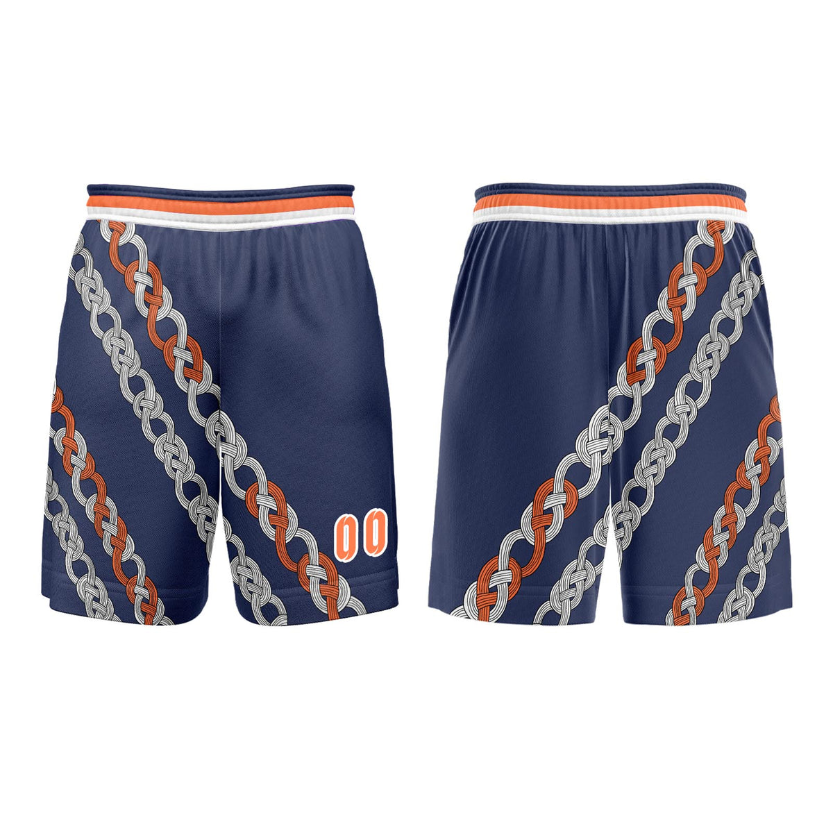 Custom Blue Orange Basketball Jersey Uniform Suit Printed Your Logo Name Number enthsush