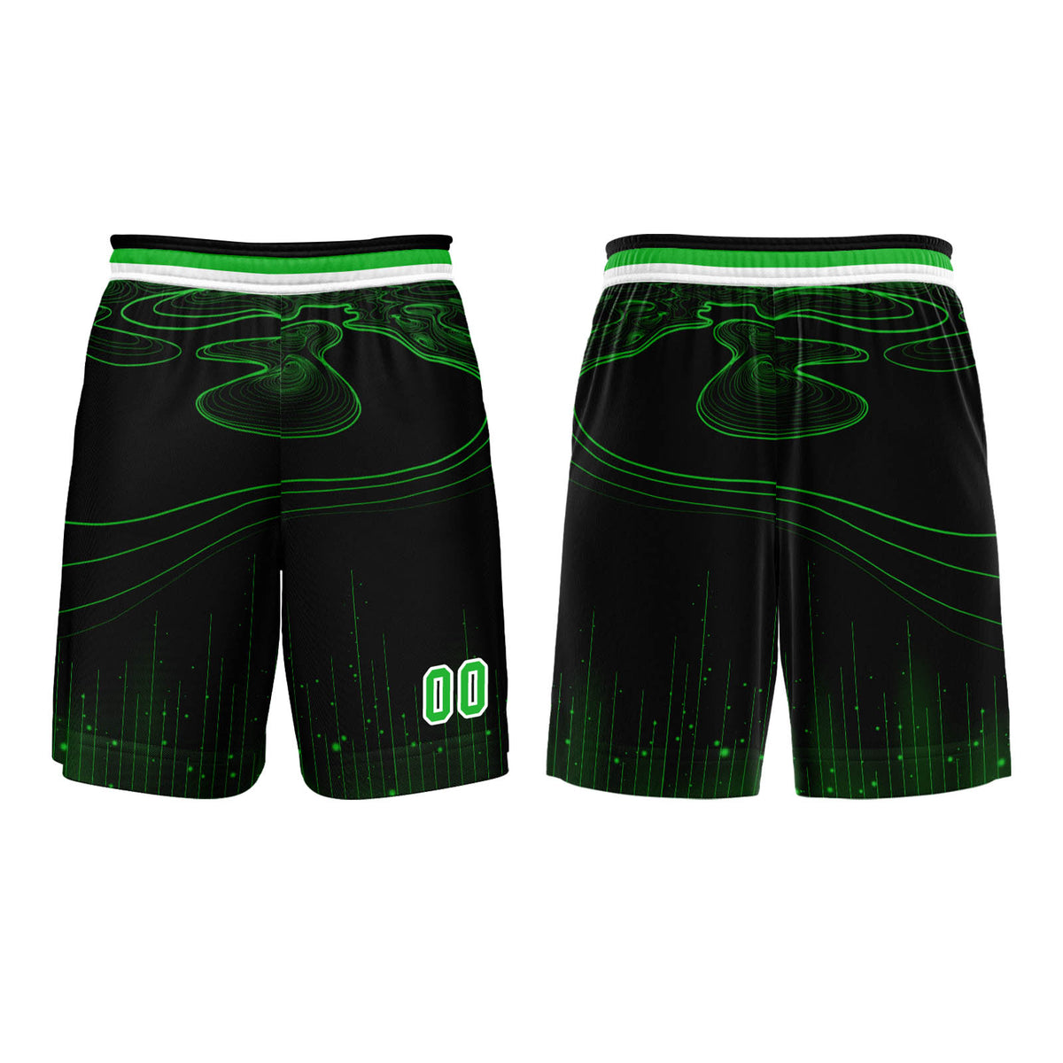 Custom Green Basketball Jersey Uniform Suit Printed Your Logo Name Number enthsush