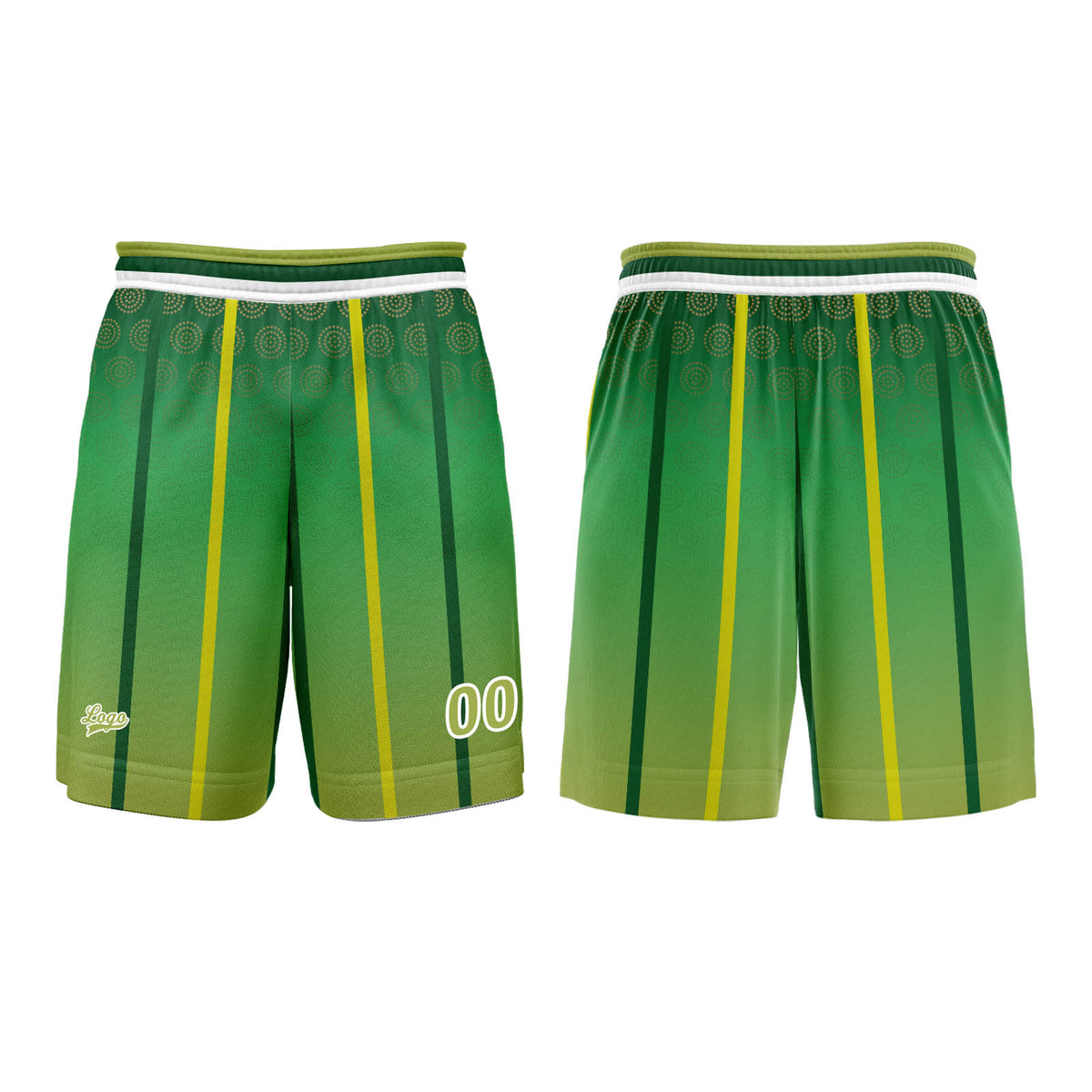 Custom Green Basketball Jersey Uniform Suit Printed Your Logo Name Number enthsush