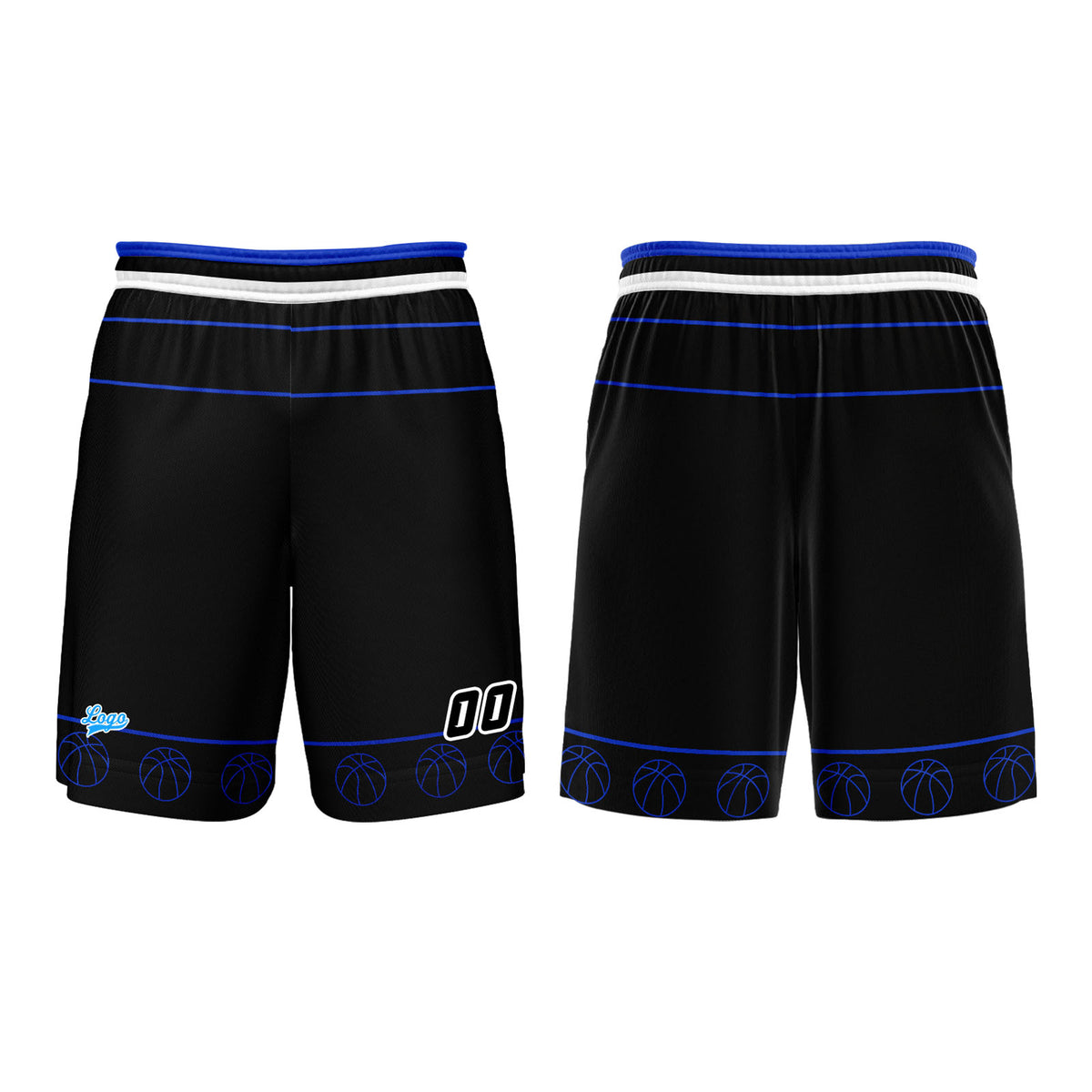 Custom White Blue Basketball Jersey Uniform Suit Printed Your Logo Name Number enthsush