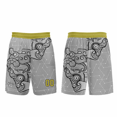 Custom Gray Yellow Basketball Jersey Uniform Suit Printed Your Logo Name Number enthsush