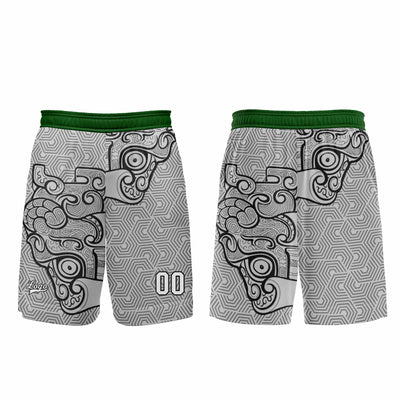 Custom Gray Green Basketball Jersey Uniform Suit Printed Your Logo Name Number enthsush
