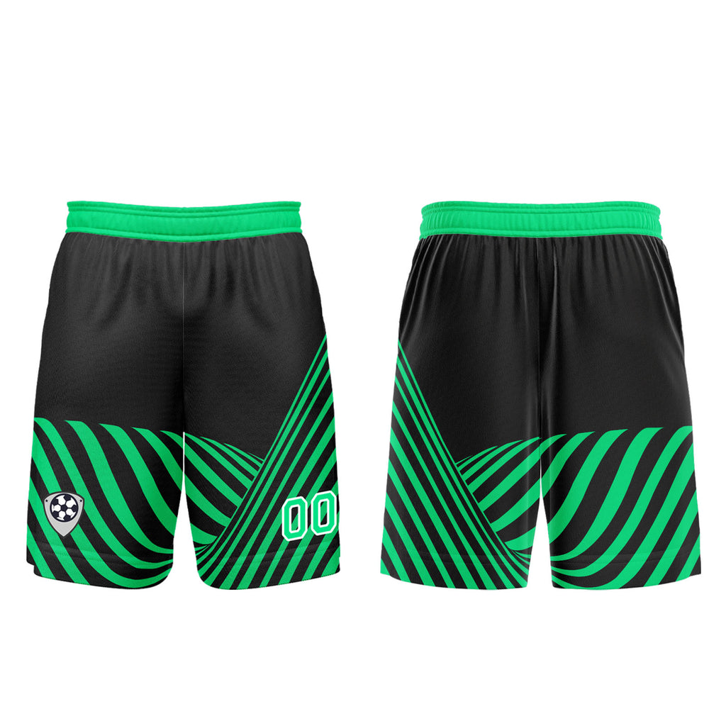 Custom Black Green Soccer Jerseys for Men Women Personalized Soccer Uniforms for Adult and Kid enthsush