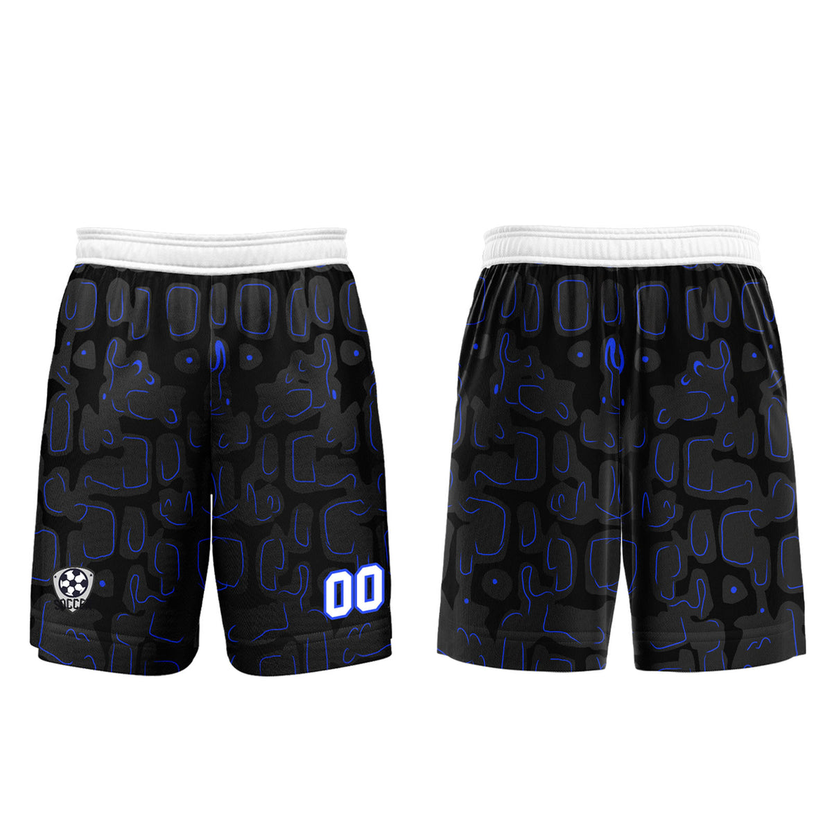 Custom Black Blue Jerseys for Men Women Personalized Soccer Uniforms for Adult and Kid enthsush