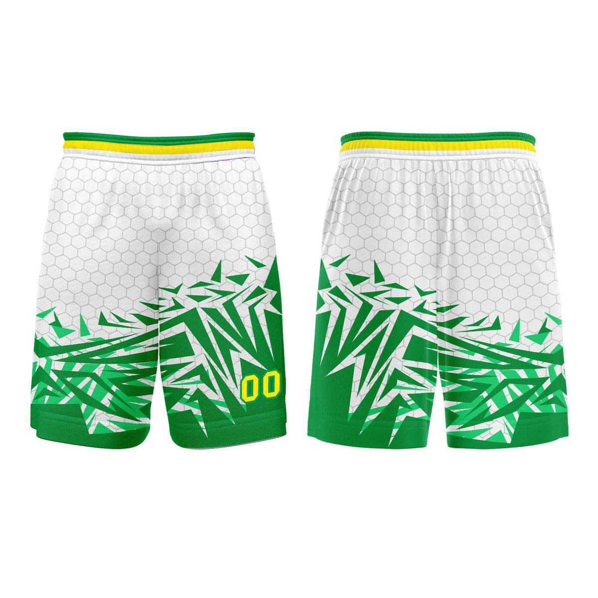 Custom Green Yellow Basketball Jersey Uniform Suit Printed Your Logo Name Number enthsush
