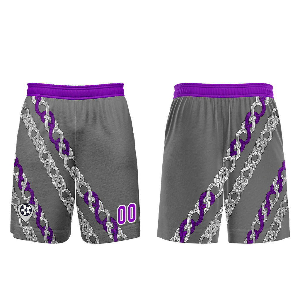 Custom Gray Violet Jerseys for Men Women Personalized Soccer Uniforms for Adult and Kid enthsush