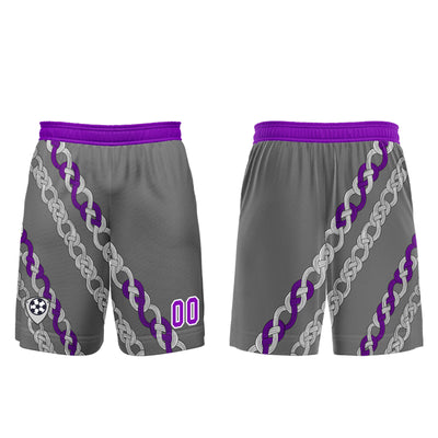 Custom Gray Violet Jerseys for Men Women Personalized Soccer Uniforms for Adult and Kid enthsush