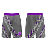 Custom Gray Violet Jerseys for Men Women Personalized Soccer Uniforms for Adult and Kid