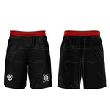 Custom Black Red Jerseys for Men Women Personalized Soccer Uniforms for Adult and Kid