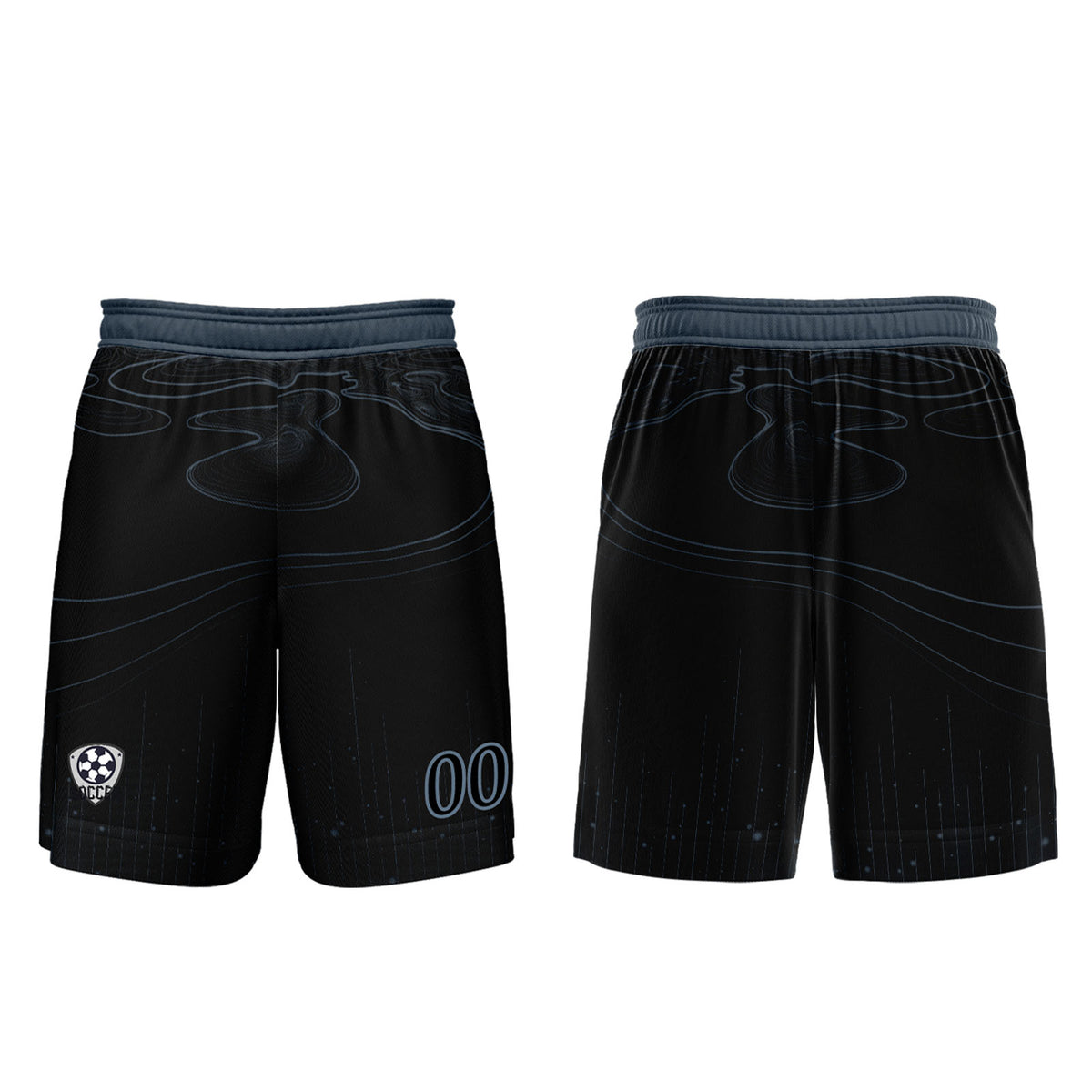 Custom Black Haze Blue Soccer Jerseys for Men Women Personalized Soccer Uniforms for Adult and Kid enthsush
