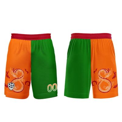 Custom Orange Green Soccer Jerseys for Men Women Personalized Soccer Uniforms for Adult and Kid enthsush