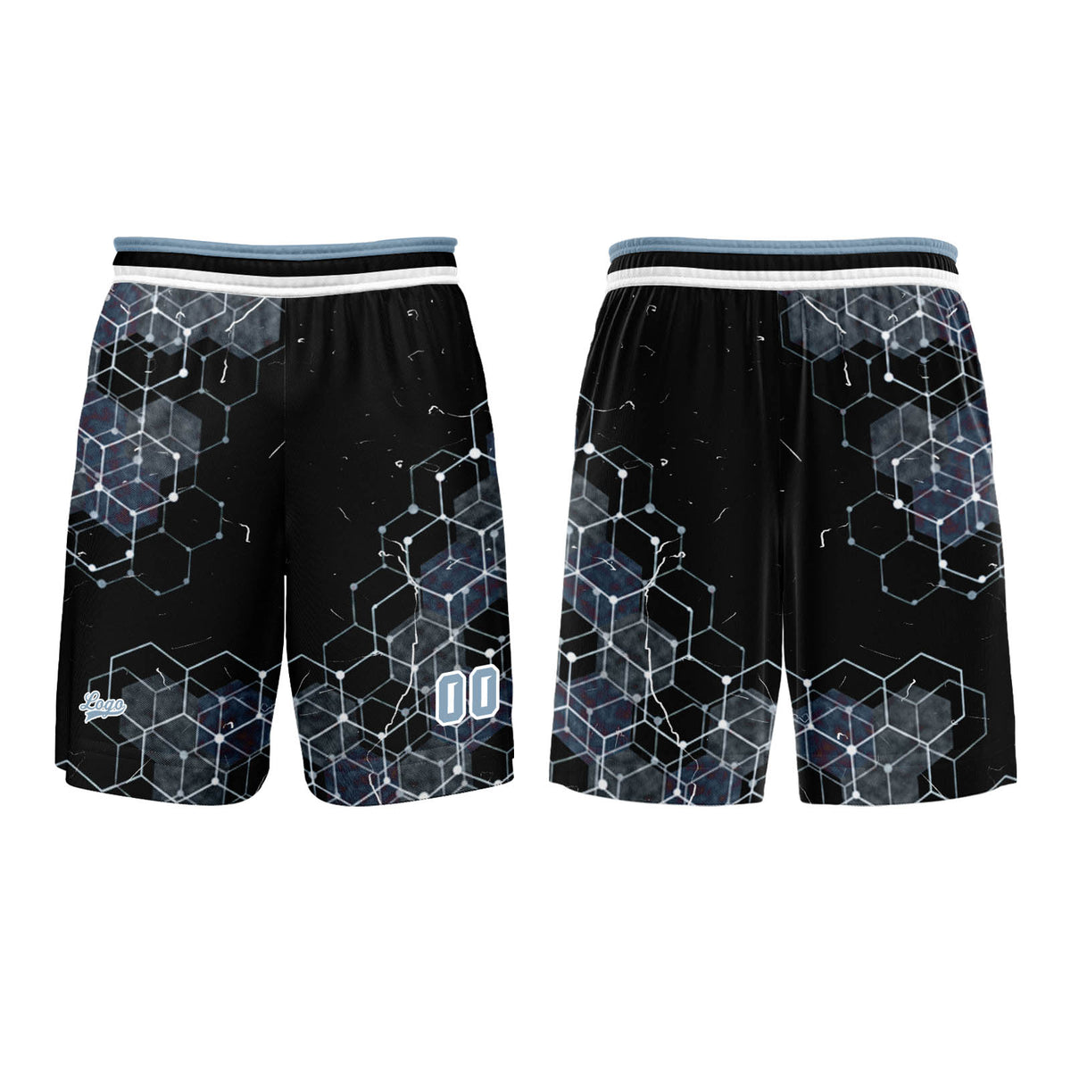 Custom Gray Blue Basketball Jersey Uniform Suit Printed Your Logo Name Number enthsush