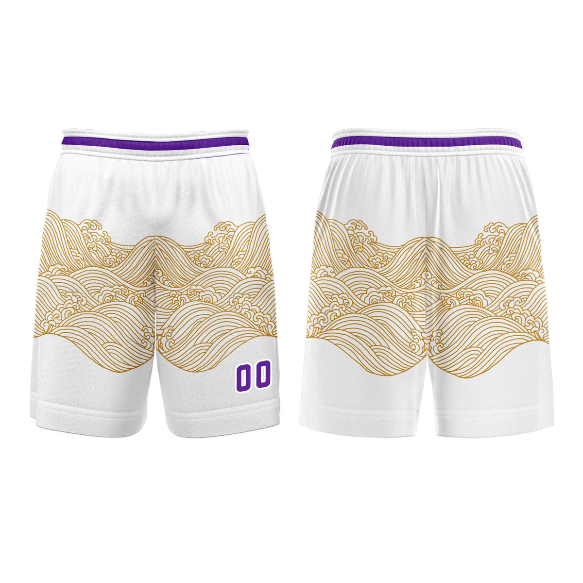 Custom White Yellow Violet Basketball Jersey Uniform Suit Printed Your Logo Name Number enthsush