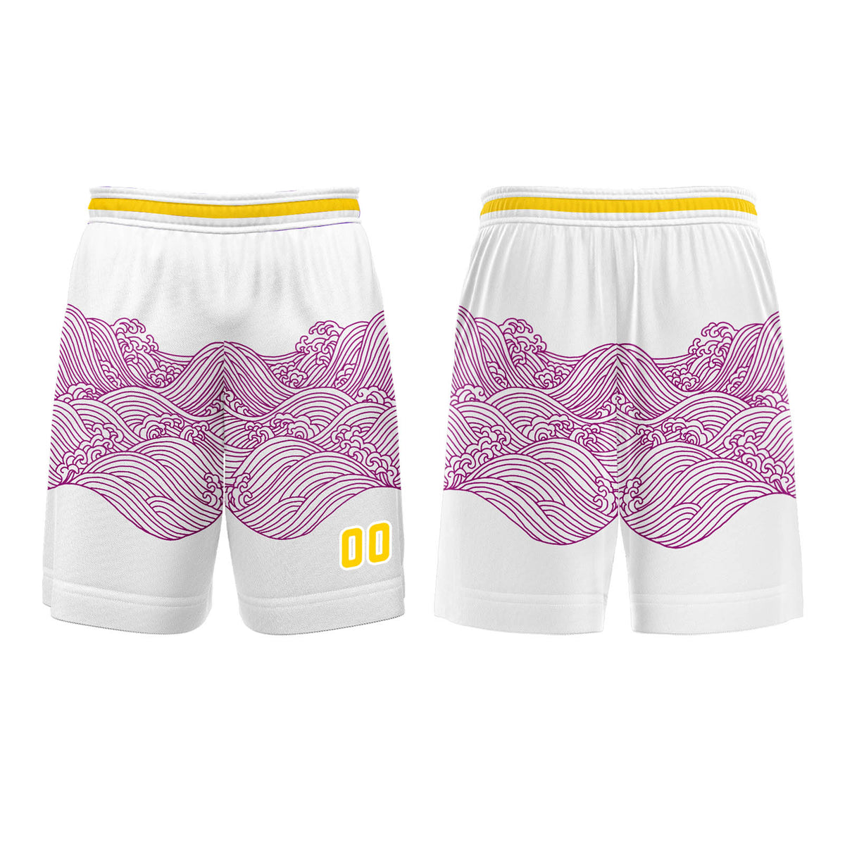 Custom White Purple Yellow Basketball Jersey Uniform Suit Printed Your Logo Name Number enthsush