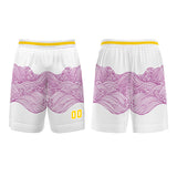 Custom White Purple Yellow Basketball Jersey Uniform Suit Printed Your Logo Name Number