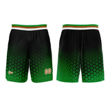 Custom  Green Brown Basketball Jersey Uniform Suit Printed Your Logo Name Number