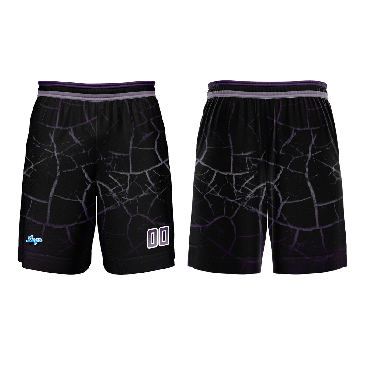 Custom Gray-violet Basketball Jersey Uniform Suit Printed Your Logo Name Number enthsush