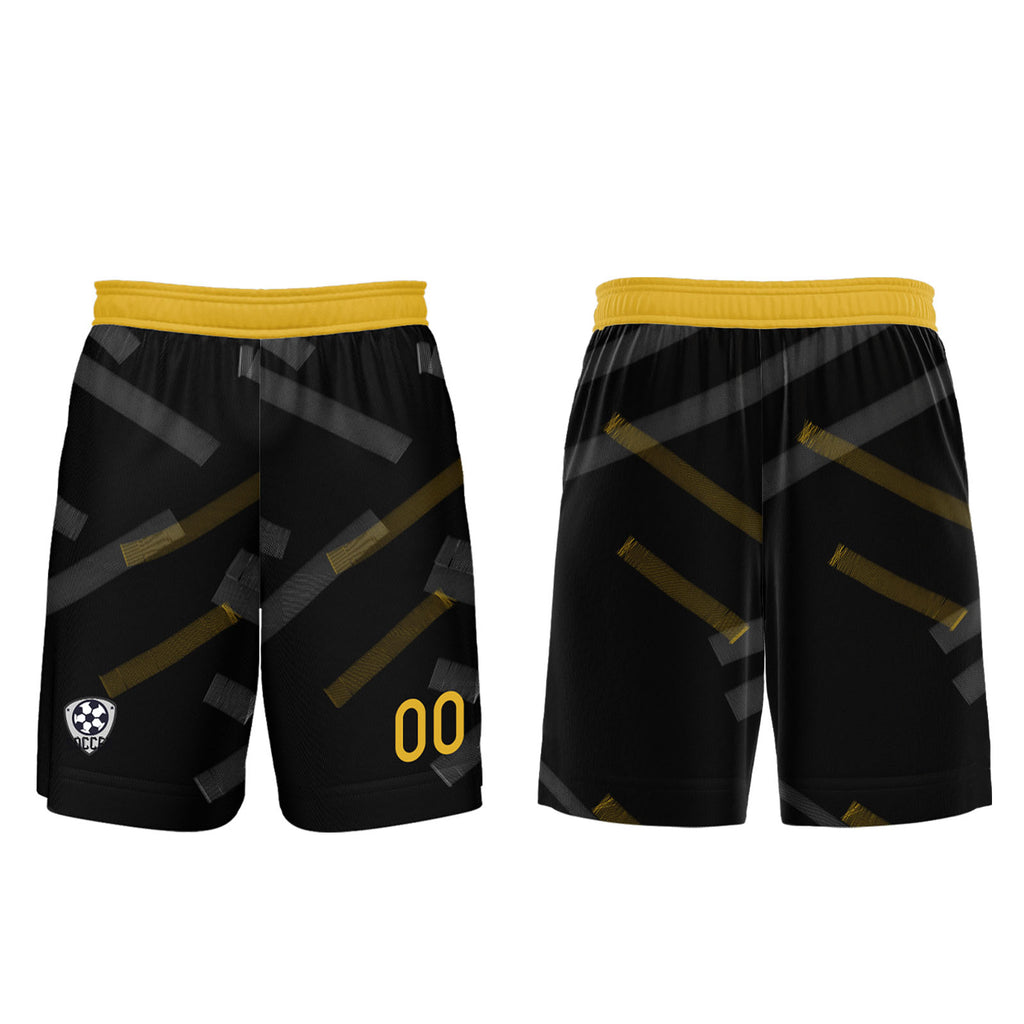 Custom Black Lemon Yellow Jerseys for Men Women Personalized Soccer Uniforms for Adult and Kid enthsush