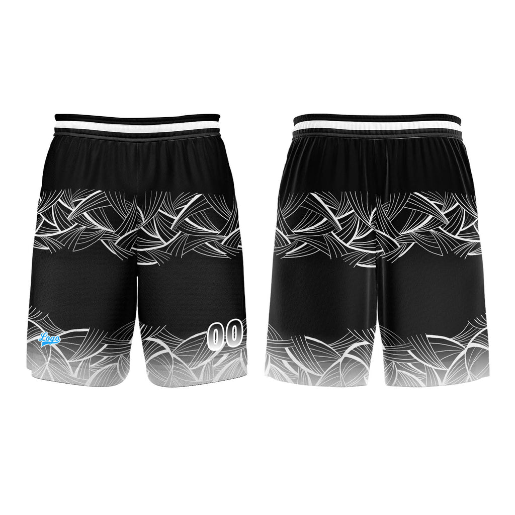 Custom Black White Basketball Jersey Uniform Suit Printed Your Logo Name Number enthsush