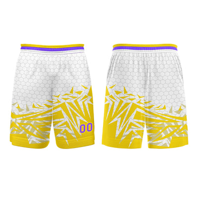 Custom Yellow Violet Basketball Jersey Uniform Suit Printed Your Logo Name Number enthsush