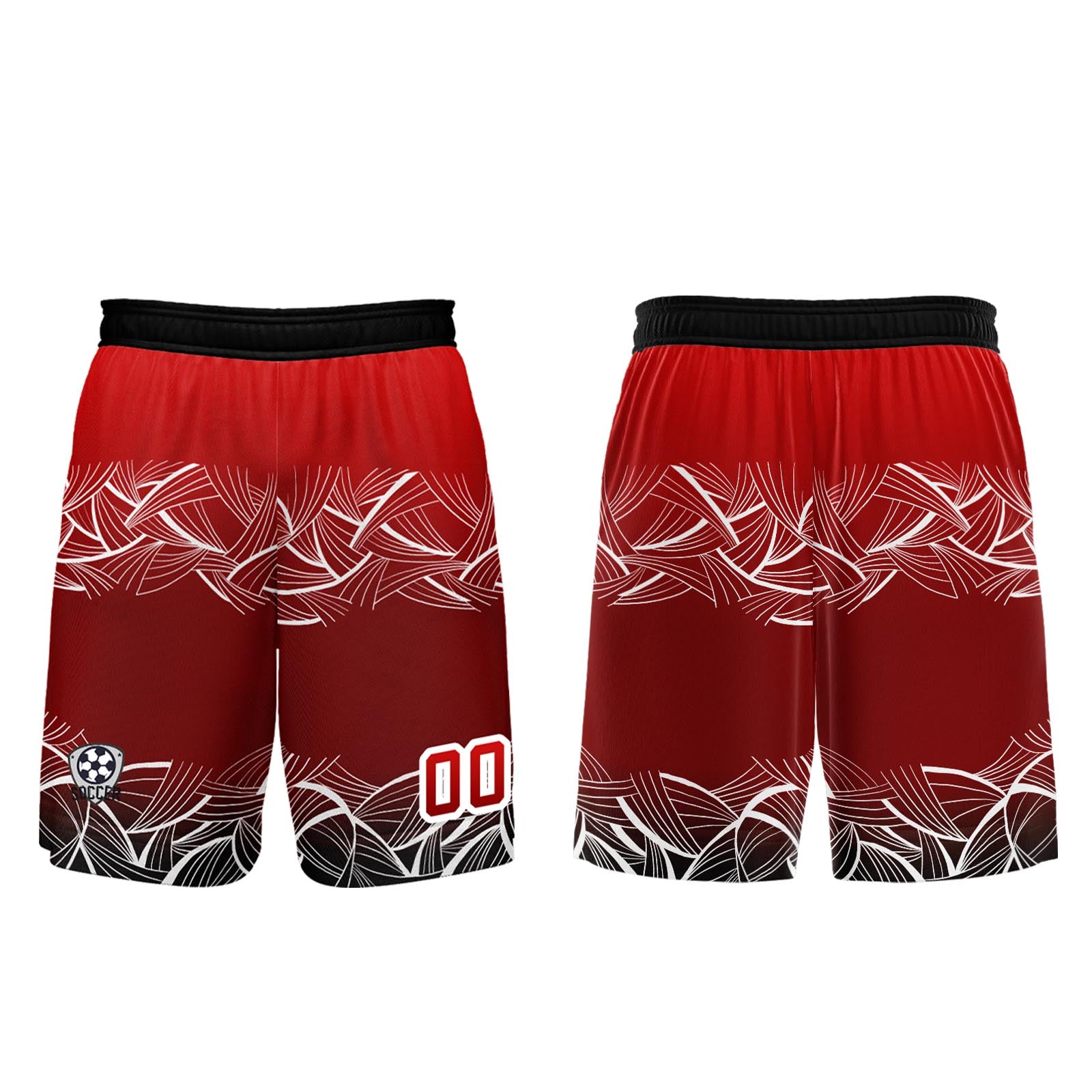 Custom Red Jerseys for Men Women Personalized Soccer Uniforms for Adult and Kid enthsush