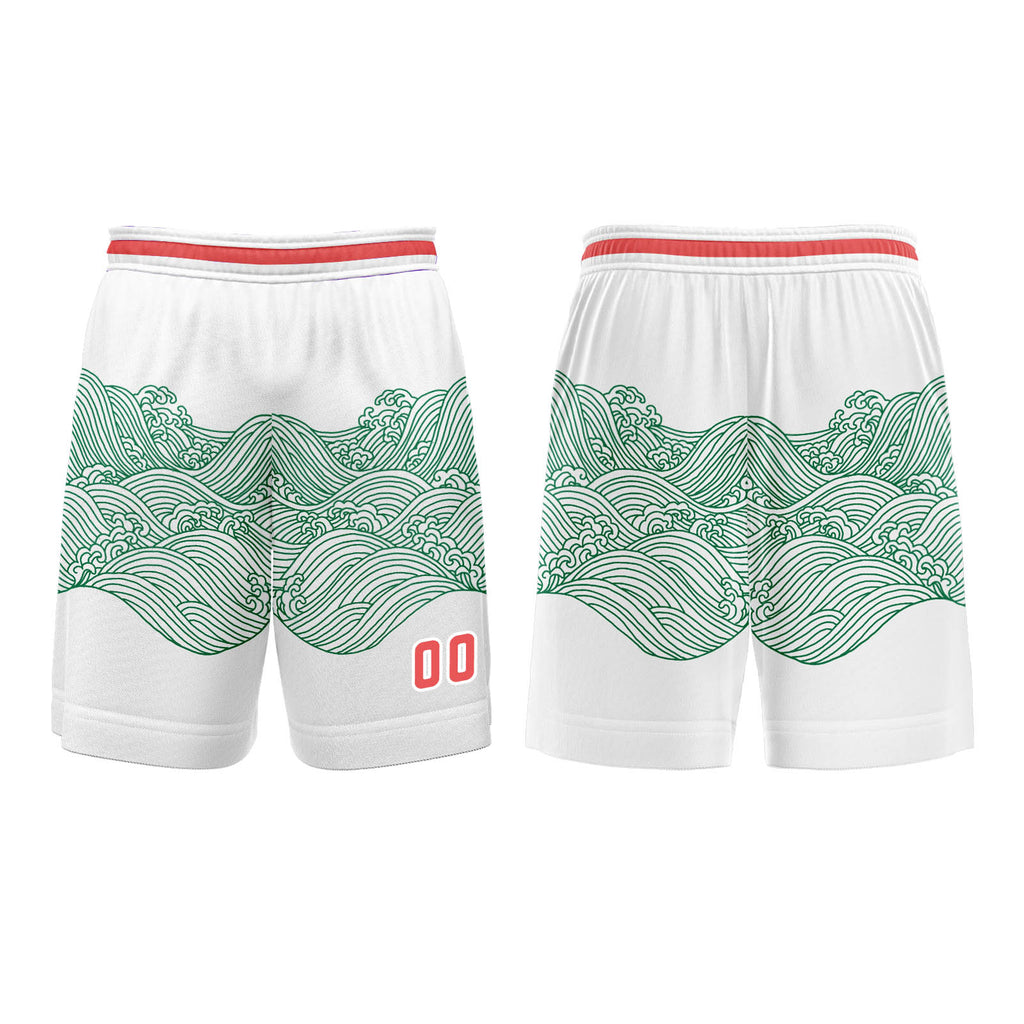 Custom White Green Red Basketball Jersey Uniform Suit Printed Your Logo Name Number enthsush